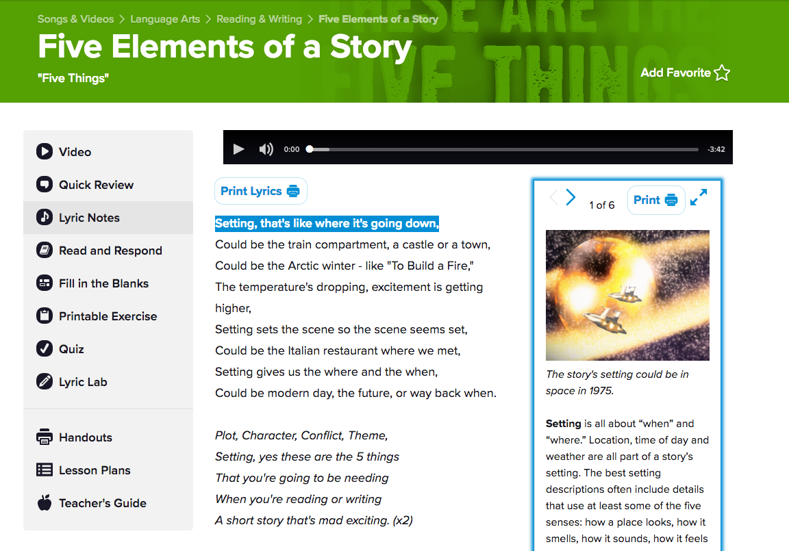 Five Elements Of A Story Flocabulary