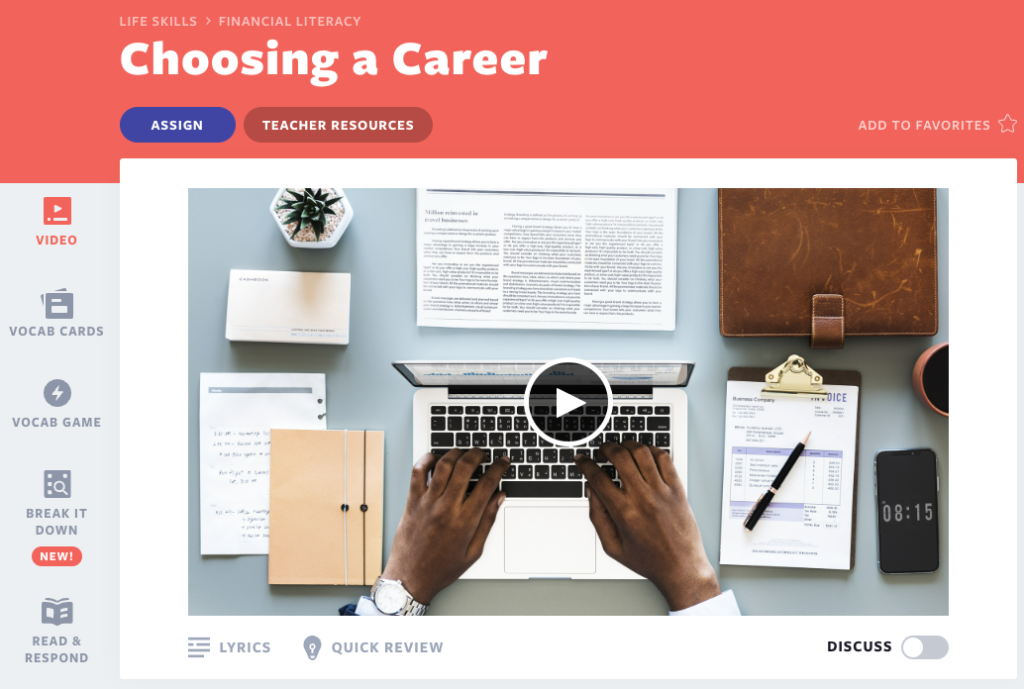 Choosing a Career video lesson