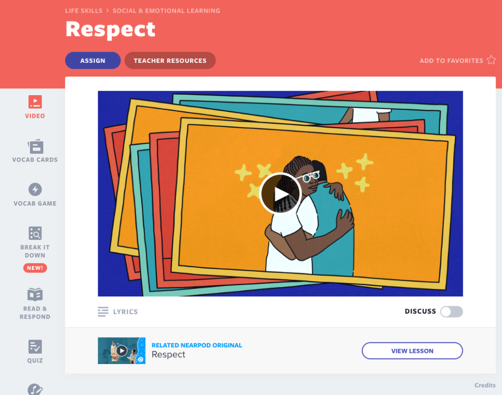 Respect video lesson