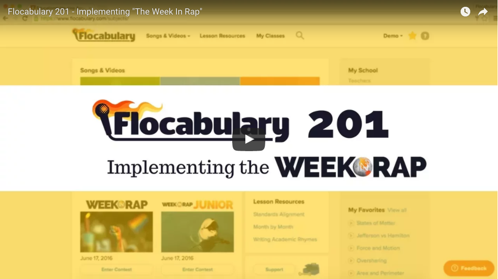 implementing the week in rap, flocabulary