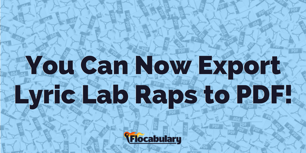 You Can Now Export Lyric Lab Raps In Flocabulary!