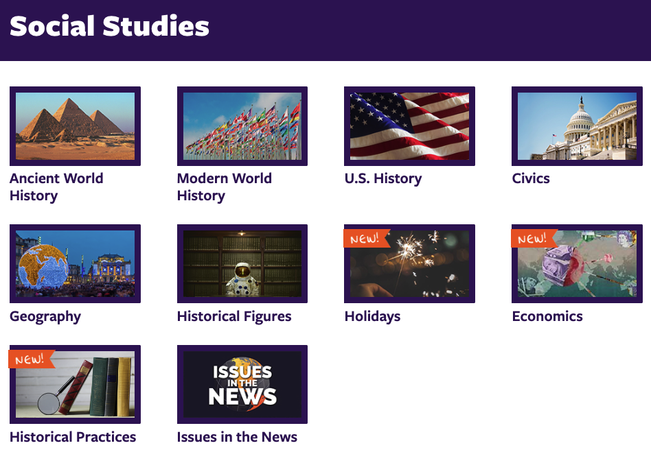 Social studies lesson folders