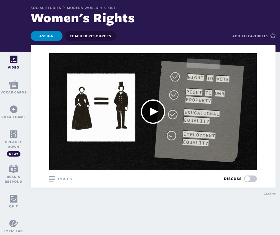 Women's Rights video lesson