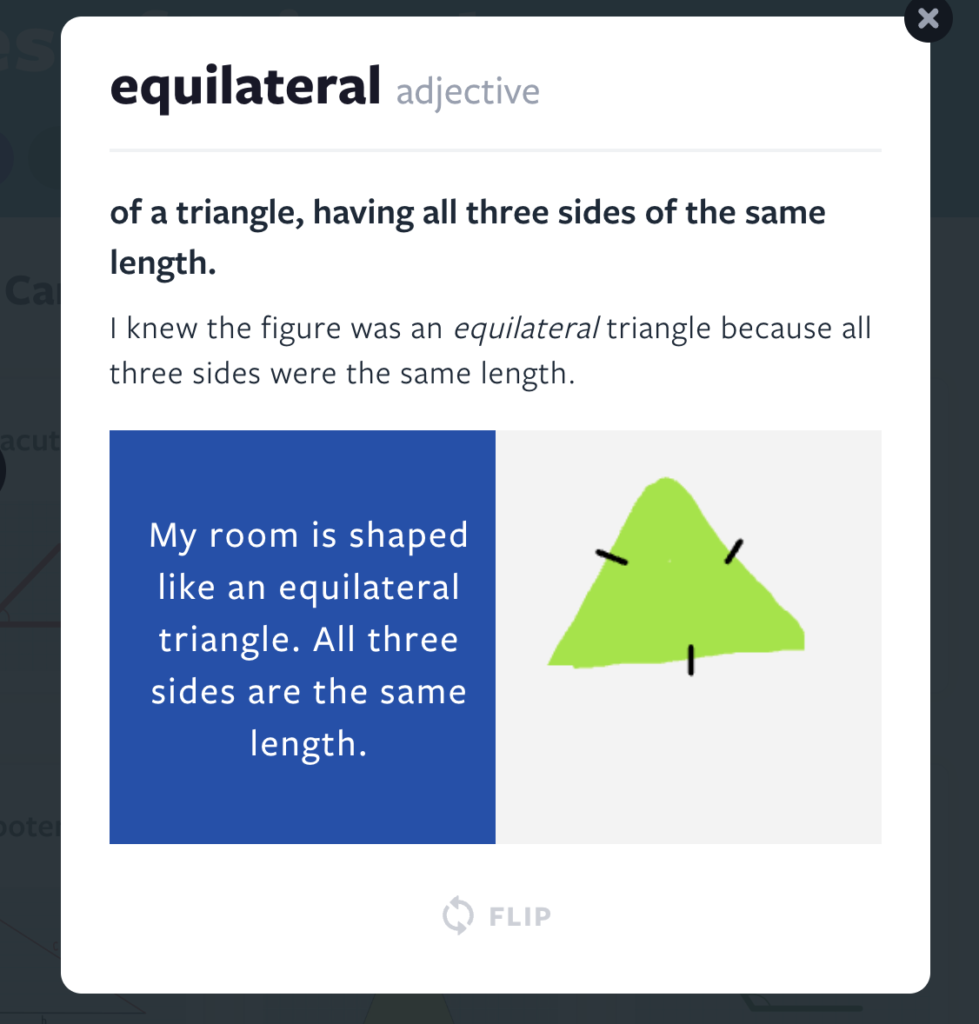 Equilateral Vocab Card