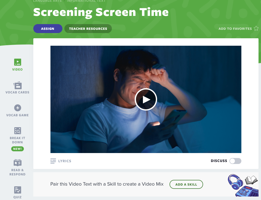 Screening Screen Time lesson - The Flocabulary Blog