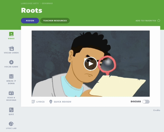 Roots lesson sequence